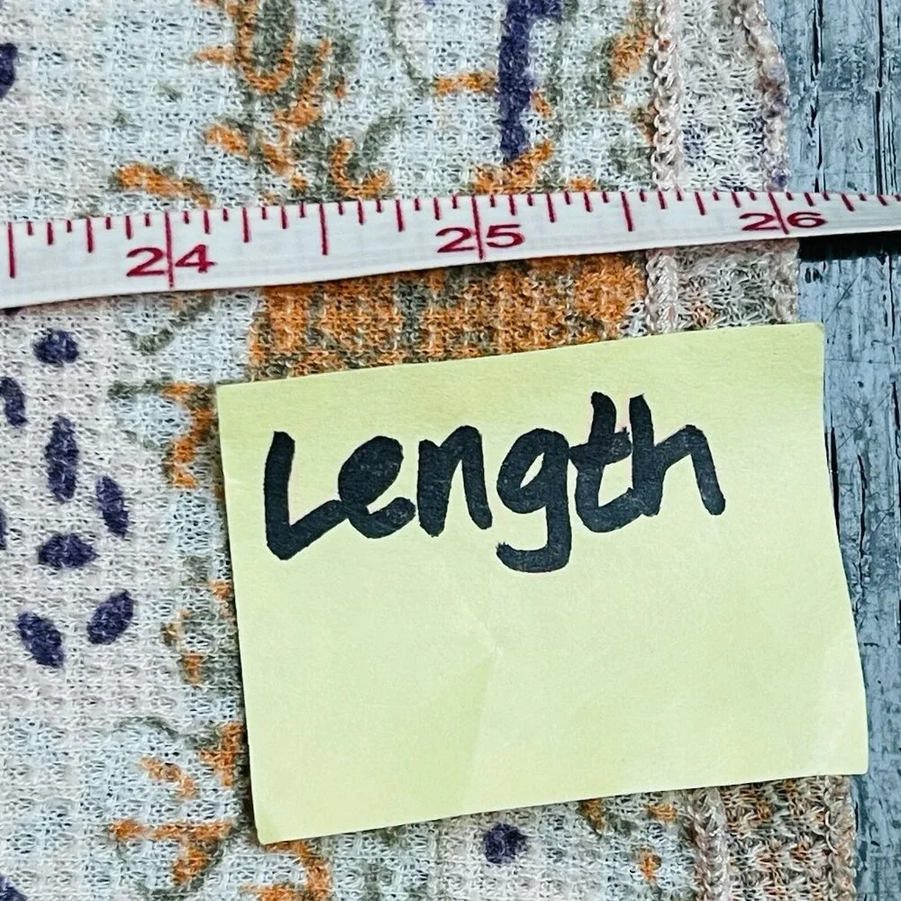 Free People Floral Button Cuff Thermal Blouse Womens Small Y2k Fairy Romantic - Picture 8 of 10